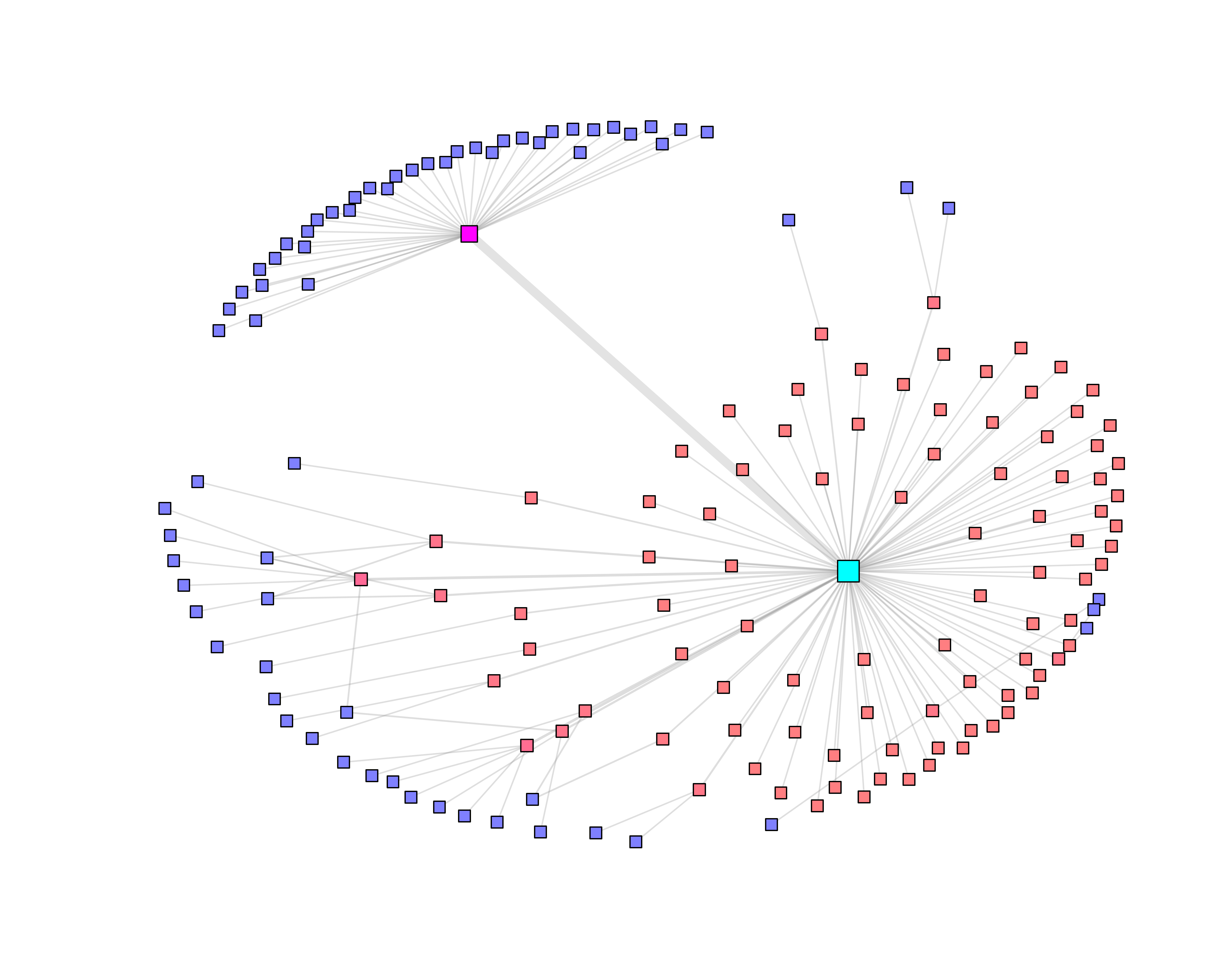Sample of bipartite network